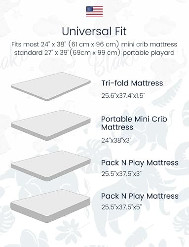 TotAha Premium Soft Pack n Play Sheets, Super Stretchy Jersey Knit Mini Crib Sheets Fitted, Silky Comfort Graco Pack and Play Mattress Sheets, 2 Pack - Image 4