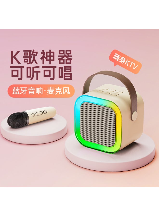 Neutral Wireless Portable Karaoke Speaker Microphone Outdoor Singing Bluetooth Speaker Household Small Family Ktv - Image 2