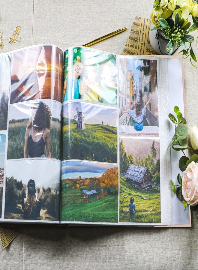 Holoary Photo Album 4x6 500 Photos, 500 Pockets Picture Album, Linen Fabric Cover Big Picture Book for Photos, 4x6 Photo Albums for Memories Family Weddings Travel(Pink) - Image 4