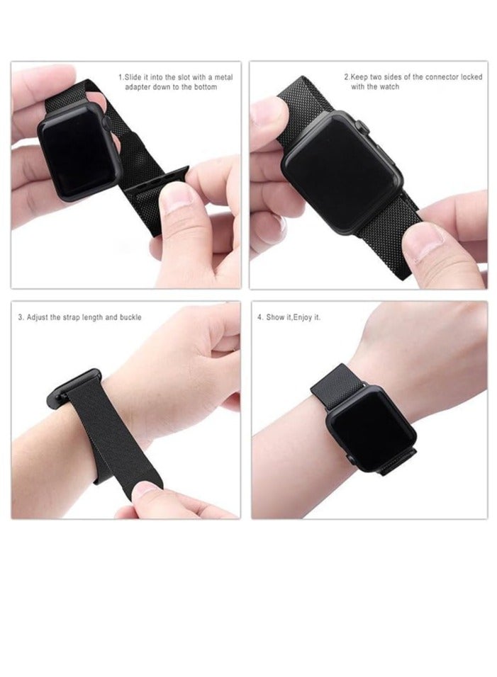 Stainless Steel Magnetic Band Compatible with Apple Watch 49mm 46mm 45mm 44mm. Adjustable Magnet Metal Strap Men Women - Image 5