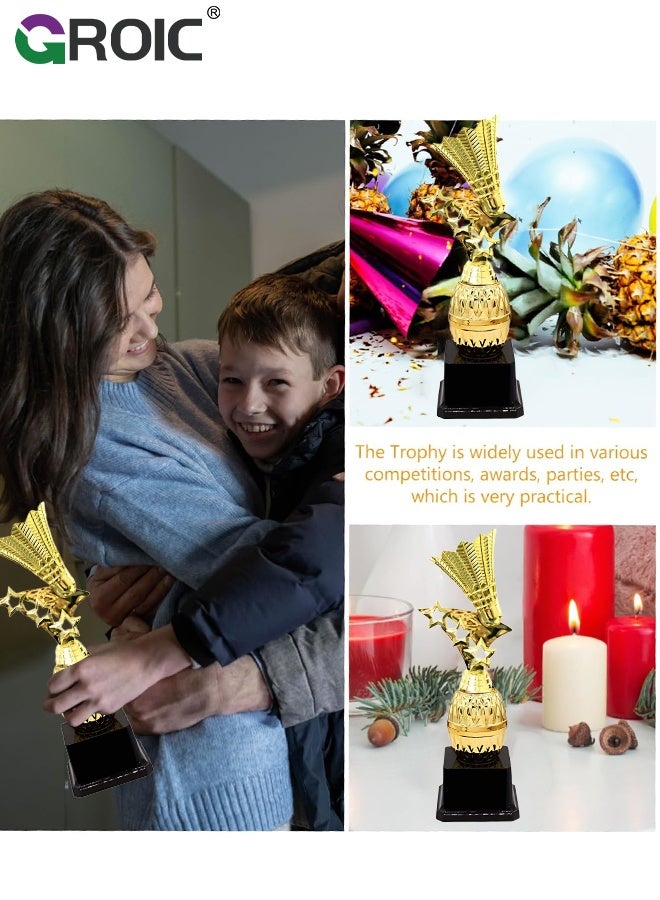 GROIC كؤوس بادمنتون 25 سم، كأس بادمنتون مخصص على قاعدة سوداء، كؤوس بادمنتون مميزة، جائزة كأس الريشة - Image 5