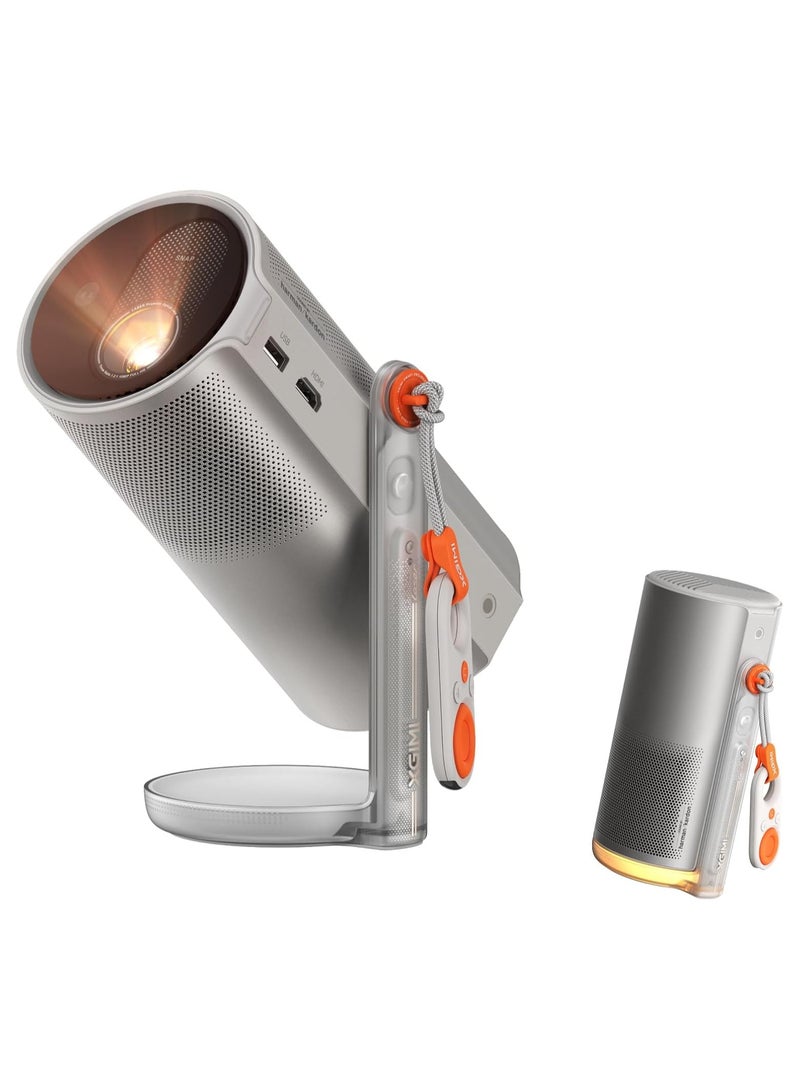 XGIMI MOGO 4 LASER BASIC SET | Triple Laser Portable Projector + 4x Filters, 660 ANSI Lumens, 360° Built-in Stand, 2x 6W Harman/Kardon Speakers, Google TV, 2.5Hrs Movie Time, for Home/Work/Camping  - Image 1