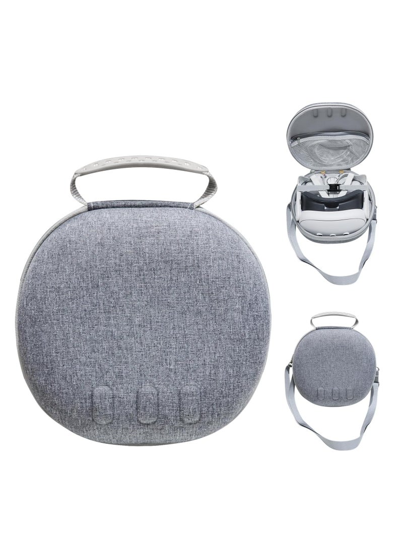 Hard Case Compatible with Meta Oculus Quest 3 VR Gaming Headset,Touch Controllers,Waterproof Shockproof Carrying Bag with Mesh Pocket for Accessories, Suitable for Travel and Home Storag (Grey)