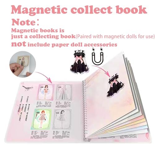 Daniel Axel Magnetic Collecting BookParied with Magnetic Paper Doll for UseGift for 3 Year Old Girls ToddlerOnly Include Magnetic Collecting BookNot Include Paper Doll Accessories - Image 5