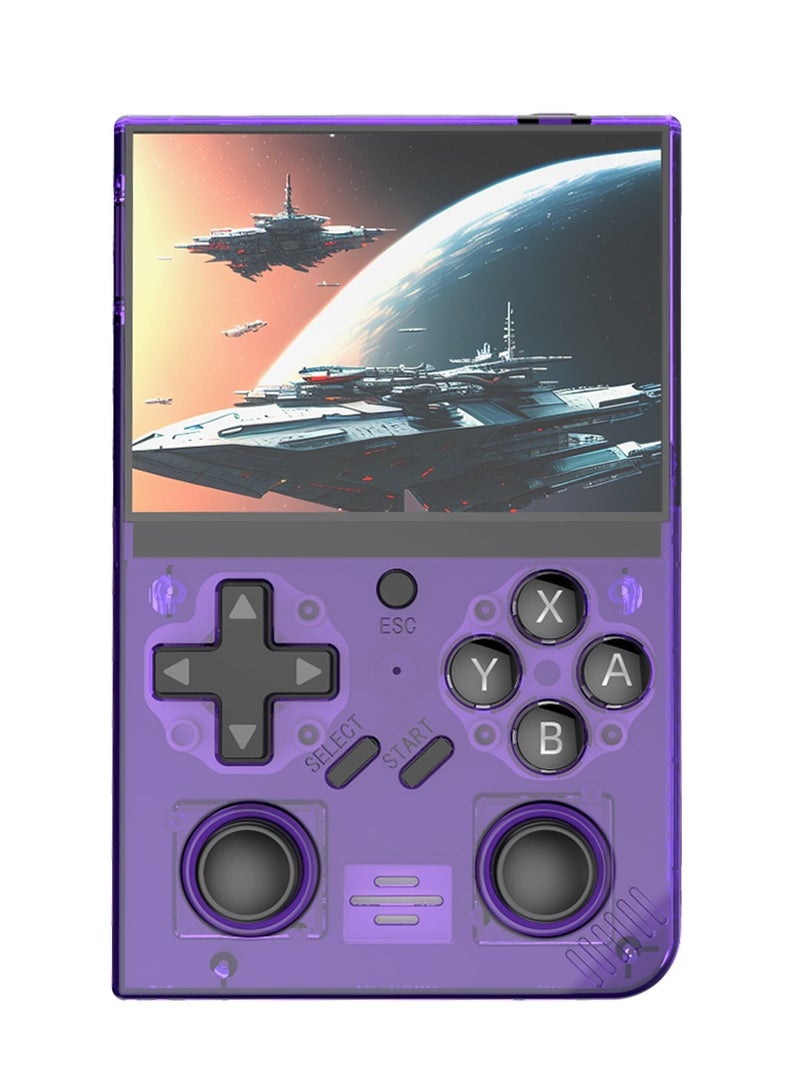RS35 plus Handheld Game Console – 3.5 IPS Screen Linux EmuELEC System Retro Game Player with 20000+ Classic Games 64G TF Card (Purple) - Image 2