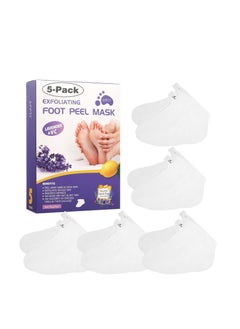 APPTI 5 Packs Foot Peel Mask Exfoliating Callus Peel Natural Exfoliator Foot Mask for Dry Cracked Feet for Men and Women Feet Peeling Mask  - Image 1
