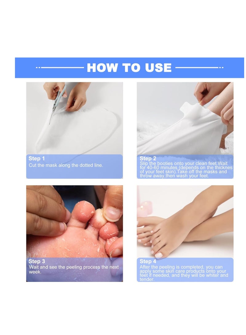 APPTI 5 Packs Foot Peel Mask Exfoliating Callus Peel Natural Exfoliator Foot Mask for Dry Cracked Feet for Men and Women Feet Peeling Mask  - Image 3
