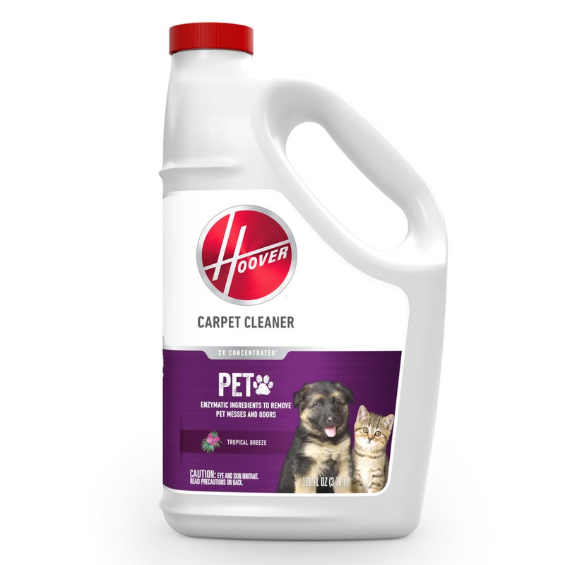 Hoover Paws & Claws Deep Cleaning Carpet Shampoo, Concentrated Machine Cleaner Solution for Pets, 128oz Formula, AH30933, White - Image 1