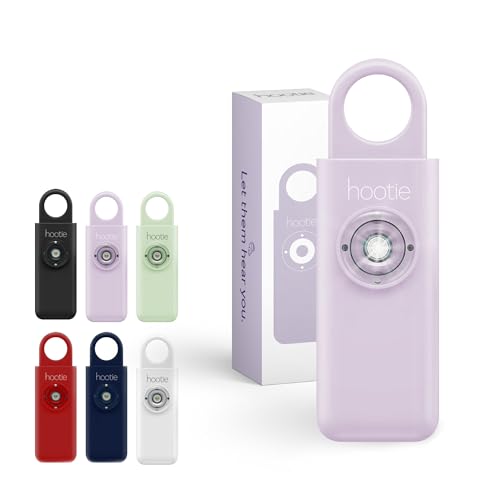 Hootie Personal Safety Alarm, Personal Alarms for Women, Men, & Kids Personal Alarm - Keychain Alarm, Self Defense Alarm, Security Alarm Keychain 130dB Self Defense Siren & Strobe Light - Lavender - Image 1