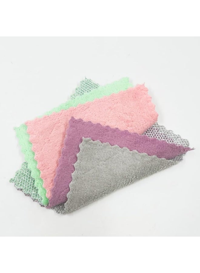 مجموعة قماش تنظيف الخيوط الفضية، عبوة متعددة الالوان  مايكروفايبر متين - Image 2