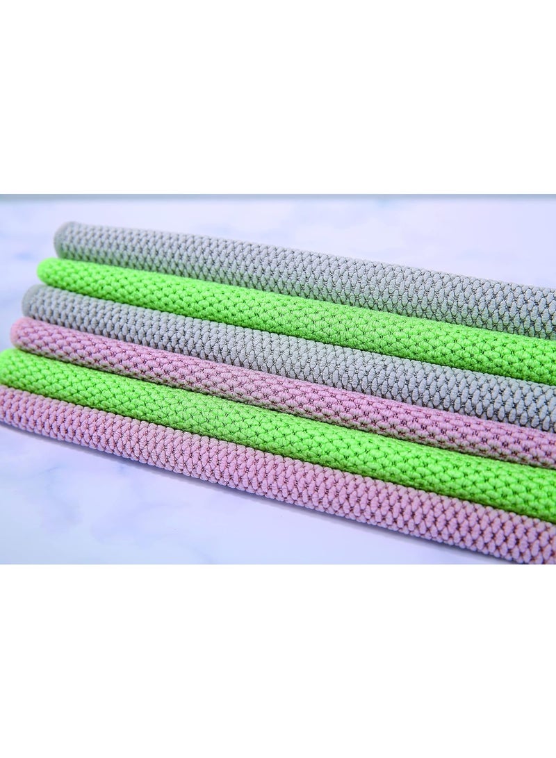 مجموعة قماش تنظيف الخيوط الفضية، عبوة متعددة الالوان  مايكروفايبر متين - Image 5