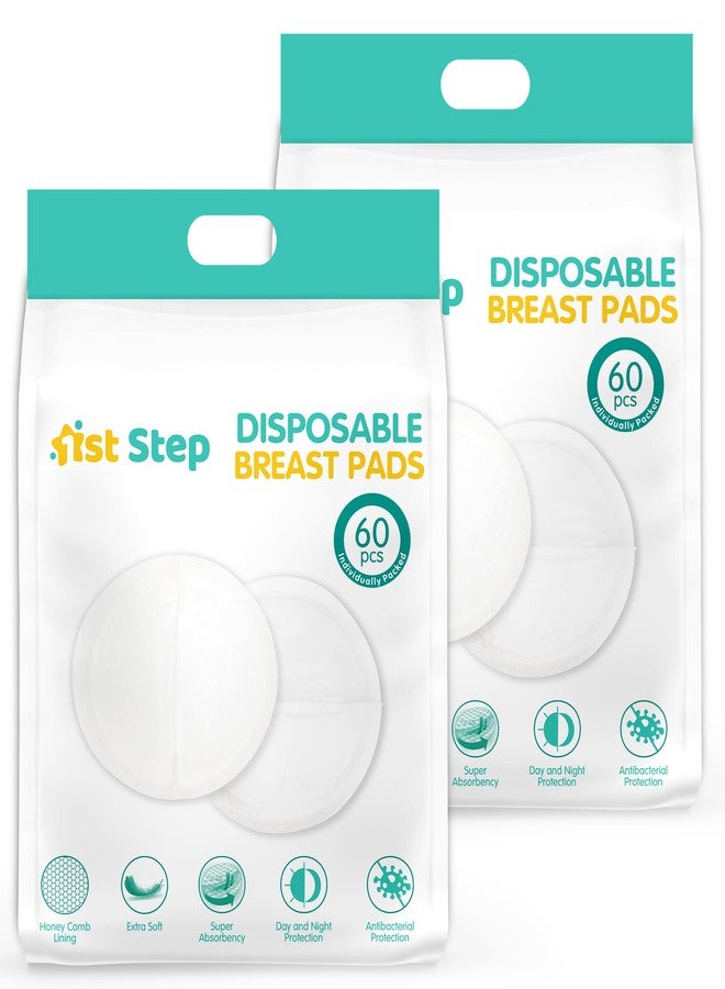 1st Step Honey Comb Lining, Super Absorbent Disposable Breast Pads Nursing Breast pad (120 Pack) - Image 1