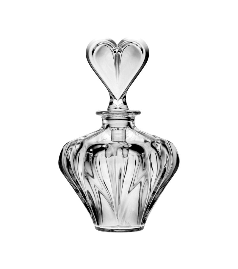 زجاجة عطر كريستال بارسكي للعطر وزيت العطر ومستحضرات التجميل زجاجة فارغة قابلة لإعادة التعبئة مع سدادة على شكل قلب 45 سم مصنوعة في أوروبا