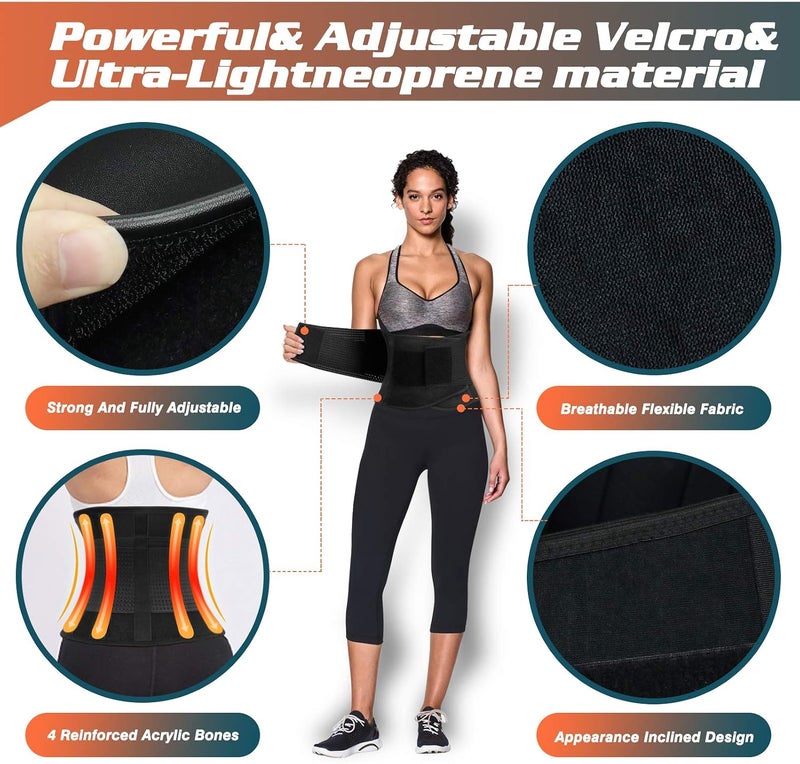 WUQID حزام تدريب الخصر WUQID للنساء، حزام تشكيل، التحكم في البطن، ملابس تشكيل، حزام شد الخصر، حزام رياضي - Image 4