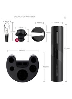 Royal Polar Automatic Electric Wine Bottle Corkscrew opener  with Foil Cutter, Wine Pour, Wine Stopper Vacuum Preservation Stoppers and Storage Base  - Image 4