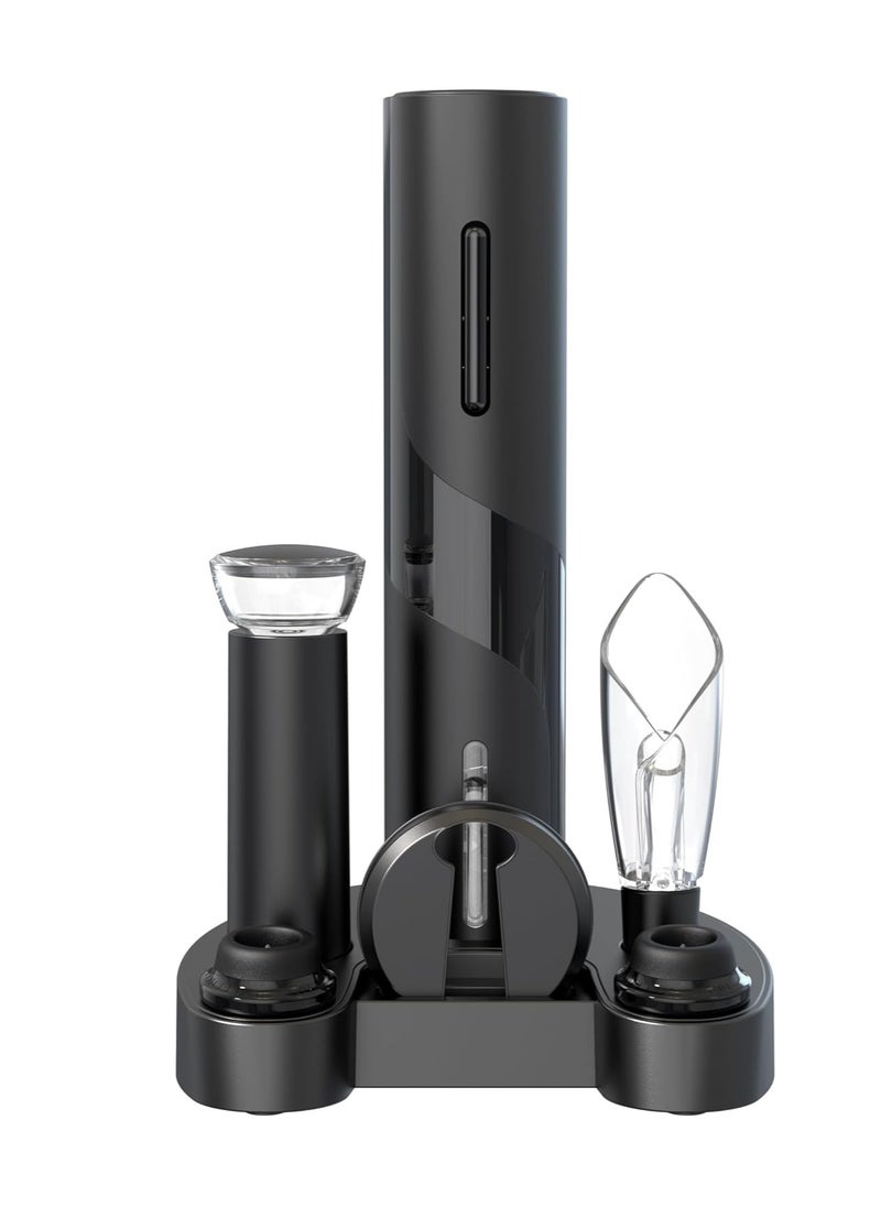 Royal Polar Automatic Electric Wine Bottle Corkscrew opener  with Foil Cutter, Wine Pour, Wine Stopper Vacuum Preservation Stoppers and Storage Base  - Image 2