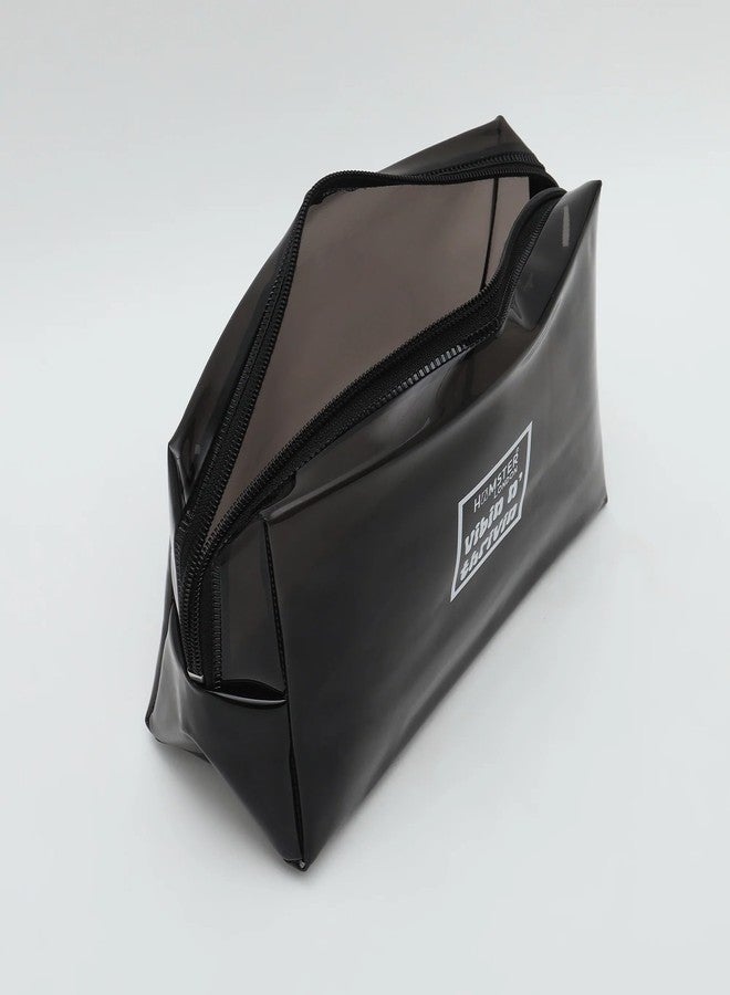 Hamster London Hampton Rectangle Waterproof Fashionable Make up Pouch Organizer Hand Bag Travel Pouch (Black) - Image 2