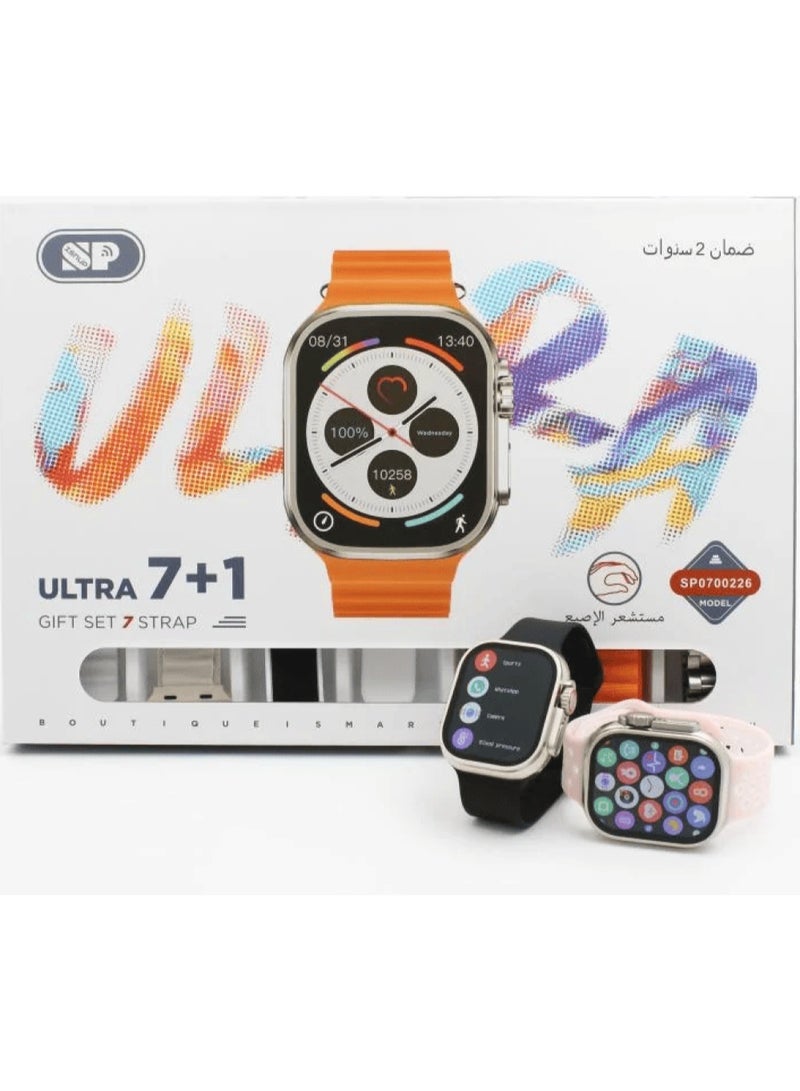 أس بي ساعة ذكية SP الترا 7+1شاشة اموليد الاصدار التاسع لحساب السعرات الحرارية و استقبال الرسائل و المكالمات و تدعم اللغة العربية مقاس 49 مم - Image 4