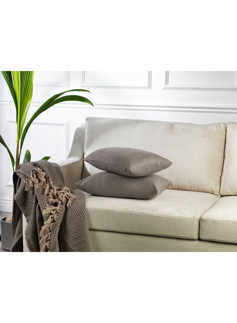 Zeenah Furniture Decorative Solid Color Invisible Zipper Diamond Cushion Cover Velvet Look Throw Pillow Set of 2 Cases for Chair Couch Bedroom & Livingroom Pillowcase - Image 5