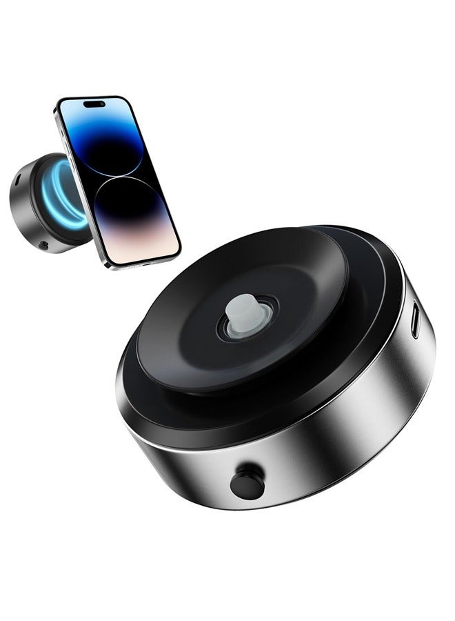 حامل هاتف للسيارة بشفط مغناطيسي كهربائي، شفط قوي للسيارة والمطبخ والصالة الرياضية والحمام والدش، محمول وسهل الاستخدام (فضي) - Image 1