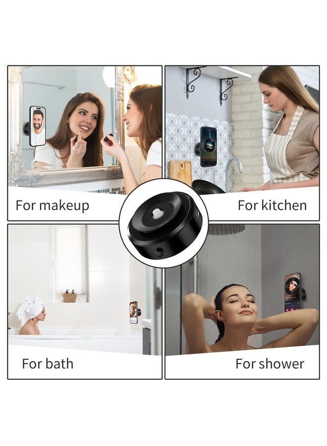 حامل هاتف للسيارة بشفط مغناطيسي كهربائي، شفط قوي للسيارة والمطبخ والصالة الرياضية والحمام والدش، محمول وسهل الاستخدام (فضي) - Image 2