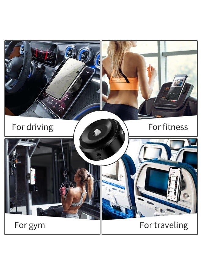 حامل هاتف للسيارة بشفط مغناطيسي كهربائي، شفط قوي للسيارة والمطبخ والصالة الرياضية والحمام والدش، محمول وسهل الاستخدام (فضي) - Image 3