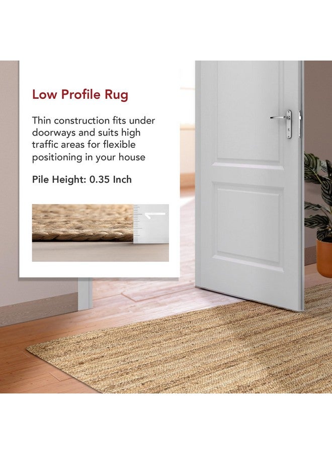 nuLOOM 3x5 Rigo Jute Hand Woven Area Rug, Natural, Solid Farmhouse Design, Natural Fiber, For Bedroom, Living Room, Dining Room, Hallway, Office, Kitchen, Entryway - Image 4