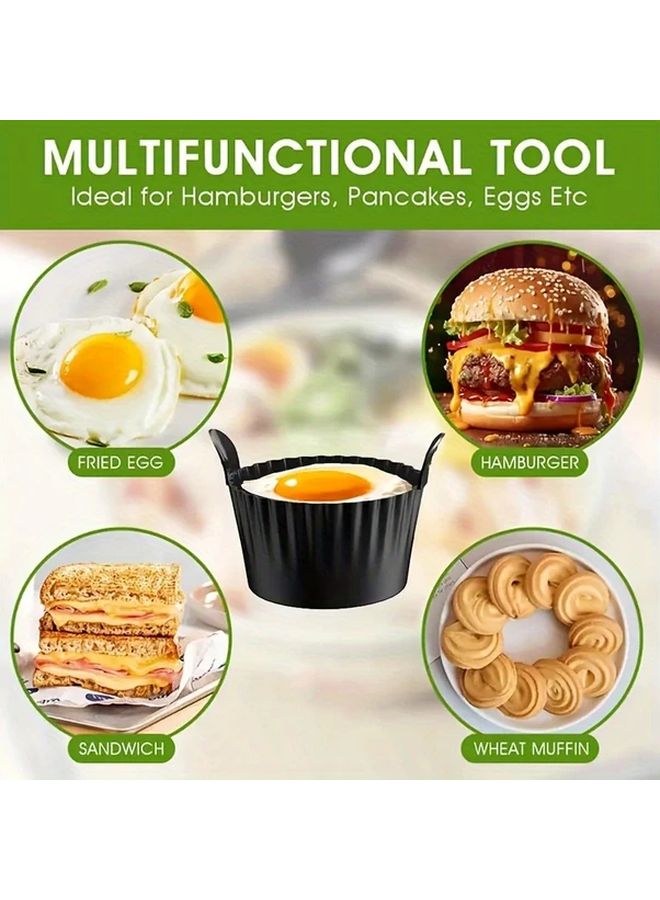 Black Silicone Air Fryer Baking Cups 3pcs Non Stick Food Grade For Eggs Muffins - Image 5