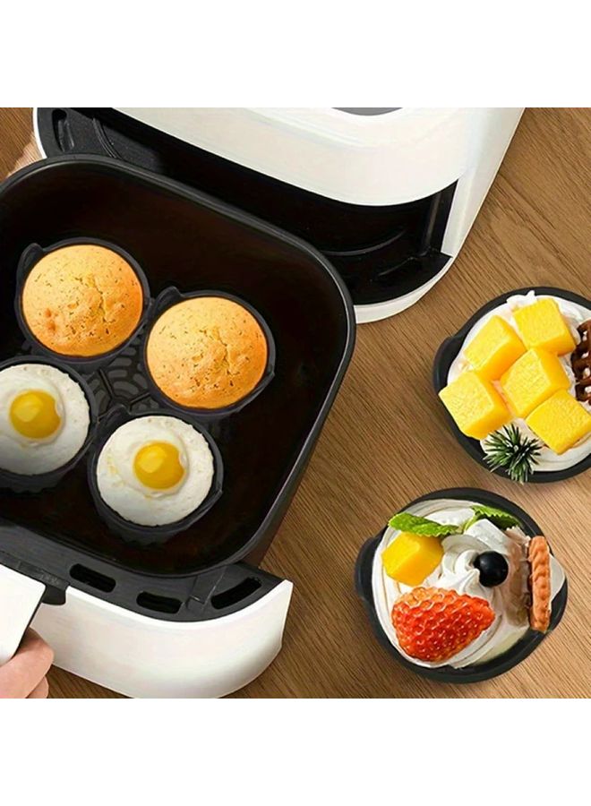 Black Silicone Air Fryer Baking Cups 3pcs Non Stick Food Grade For Eggs Muffins - Image 3