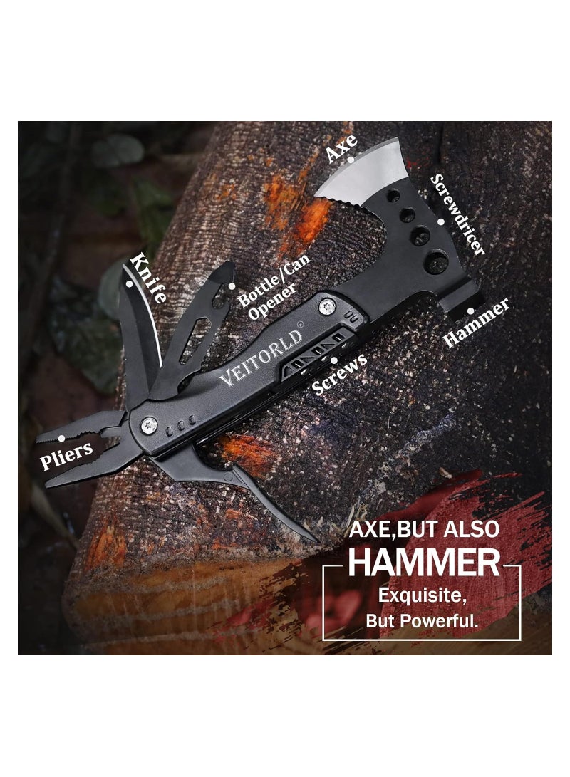 SYOSI Multitool Axe Hammer Camping Accessories, Father's Day, Unique Gifts for Dad Men Husband from Daughter Son, Survival Gear and Equipment, Unique Hunting Fishing Gift Ideas for Grandpa Him  - Image 4