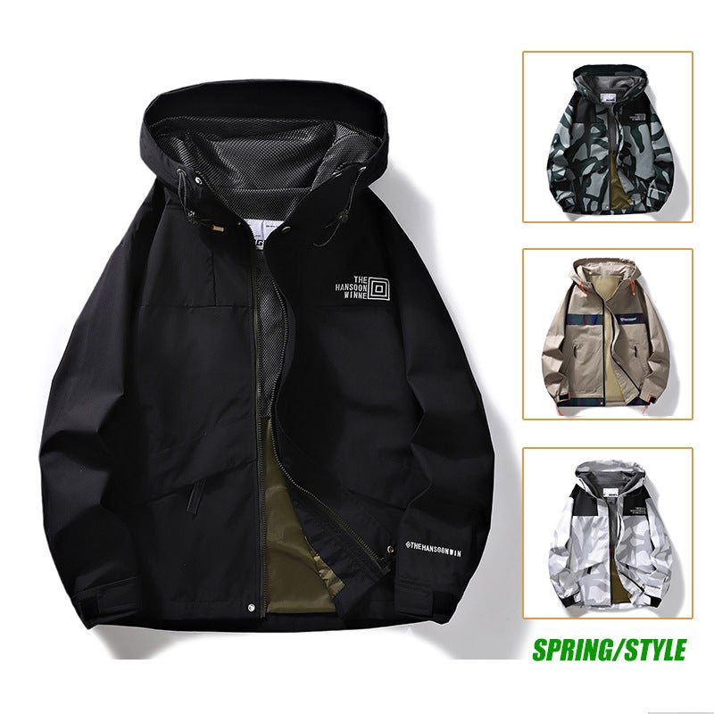 American Style Trendy Charge Clothes Men'S Loose Tooling Hooded Clothes Jacket Overcoat - Image 5