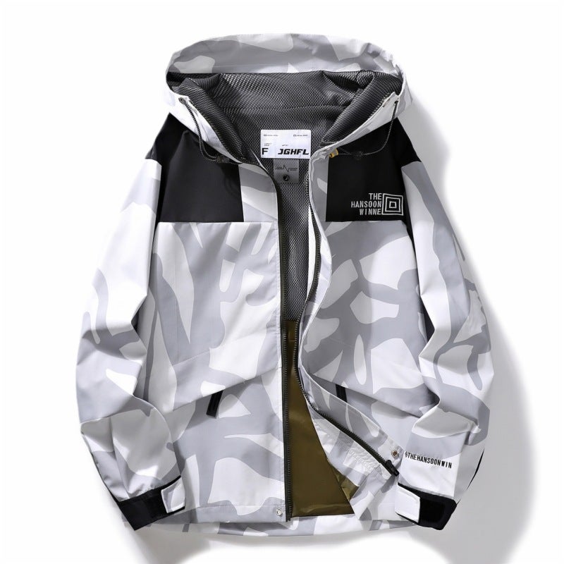 American Style Trendy Charge Clothes Men'S Loose Tooling Hooded Clothes Jacket Overcoat - Image 1