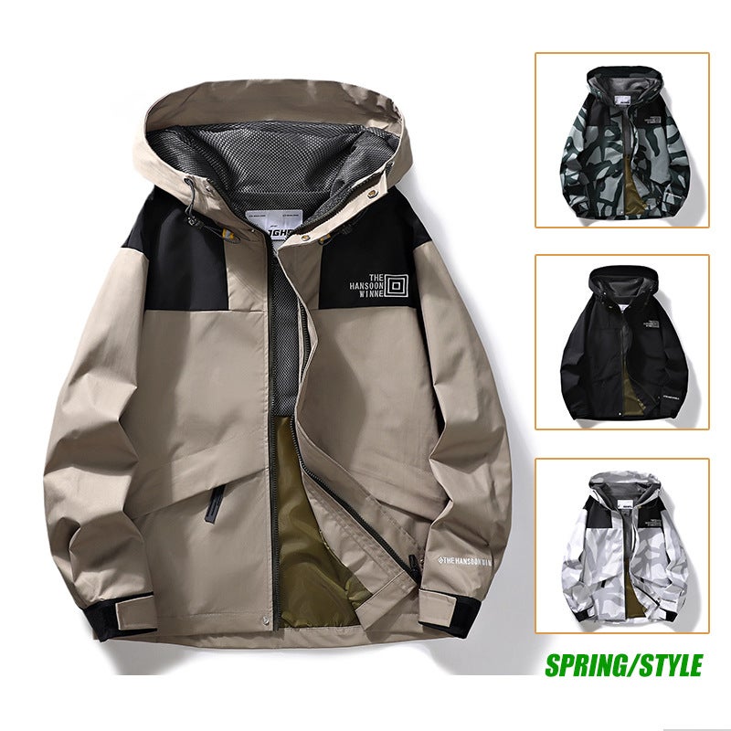 American Style Trendy Charge Clothes Men'S Loose Tooling Hooded Clothes Jacket Overcoat - Image 4