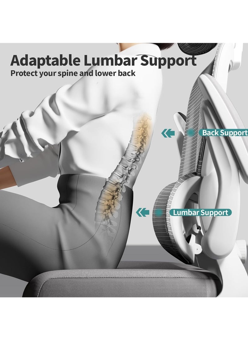 Premium Ergonomic Office Chair for Work from Home, High Back Computer Chair with Adjustable Seat, Lumbar Support & Headrest, Flip-up Armrest & Recline | Mesh Chair for Office/Home Grey - pzsku/Z370A8538026A3E2FD37CZ/45/_/1736140721/585761d0-8c69-456a-b58d-3de6604b256e