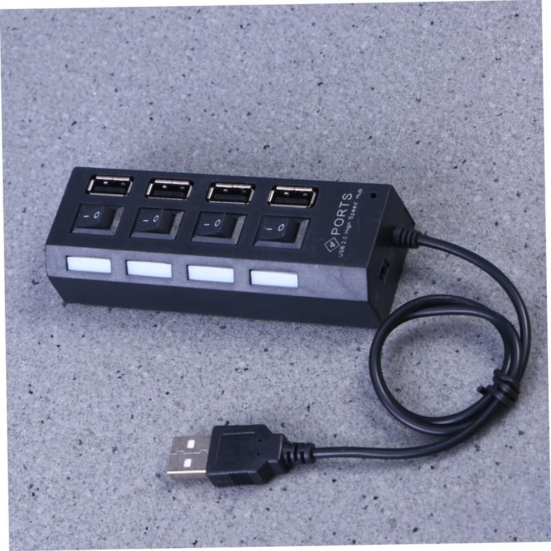 USB 2.0 Hub with Separate Power Switch LED Indicator High Speed Data Expander for Laptop PC Desktop - Image 5