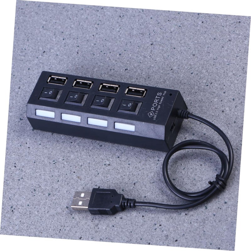 USB 2.0 Hub with Separate Power Switch LED Indicator High Speed Data Expander for Laptop PC Desktop - Image 4