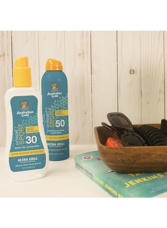 Australian Gold Extreme Sport Continuous Spray Sunscreen SPF 50 (Broad Spectrum/Sweat & Water Resistant/Non-Greasy), Sport - New, Coastal Breeze, 6 Oz 5.6 Ounce (Pack of 1) SPF 50 - Spray - Image 5