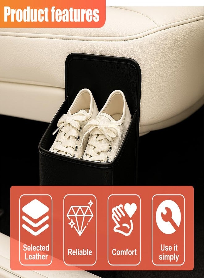 YoRise Car Shoe Storage Organizer, Multifunctional Leather Car Shoe Organizer for Ladies High Heels, Waterproof Shoe Storage Box, Trunk Container for Most Cars (Black) - Image 5