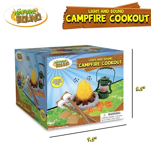 Nature Bound Kids Camping Playset LightUp Campfire Toy Set for Indoor and Outdoor Adventures Pretend SMores Lantern and Camping Accessories Gift Box - Image 5