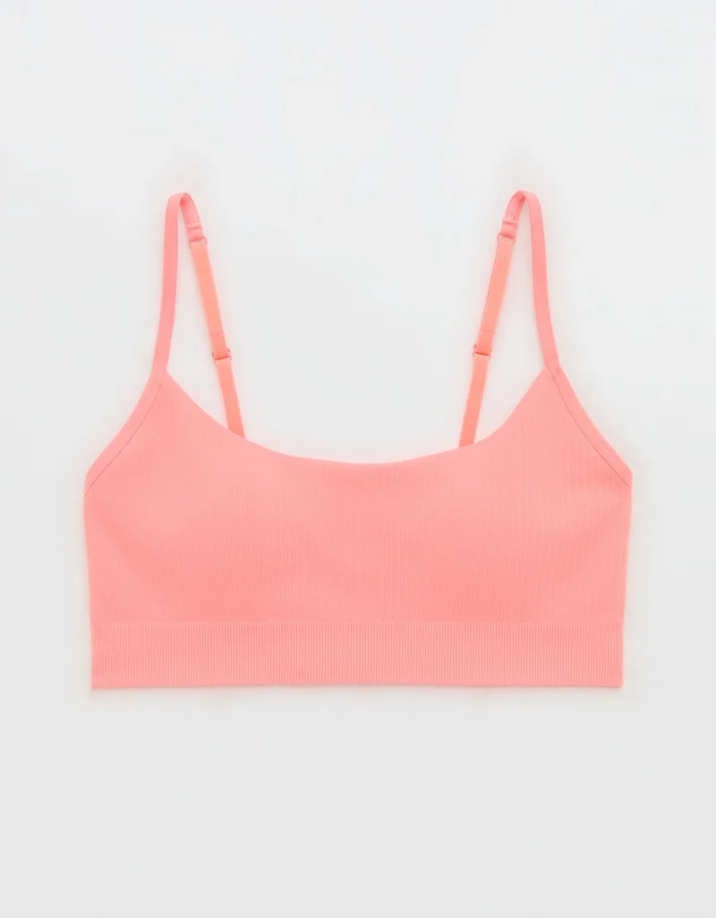 Aerie  Aerie Superchill Seamless Rib Padded Scoop Bralette for Women | Best Price UAE