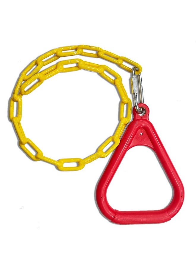 Toy Park - Toy Park Gym Trapeze Ring Set for Kids/Adults Trapeze Bar Flying Pull up Ring Sports Outdoor & Indoor Gym Swing (Red) - Image 1
