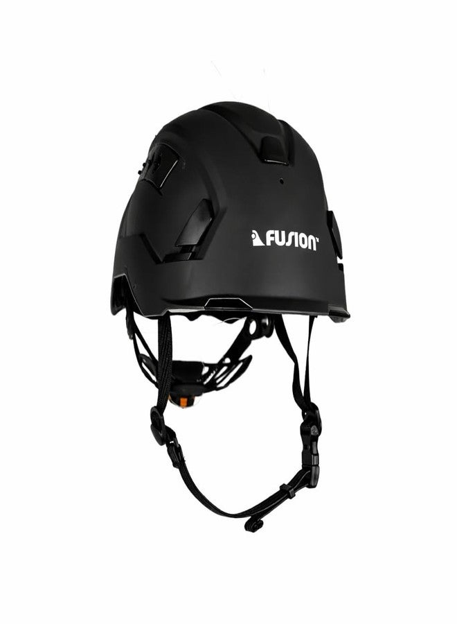 Fusion Climb Meka II Climbing and Zipline Safety Helmet, 6.25-Inch H x 10.3-Inch L x 8.25-Inch W (Black) - Image 2