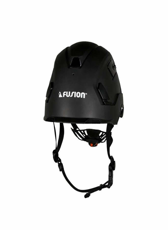 Fusion Climb Meka II Climbing and Zipline Safety Helmet, 6.25-Inch H x 10.3-Inch L x 8.25-Inch W (Black) - Image 1