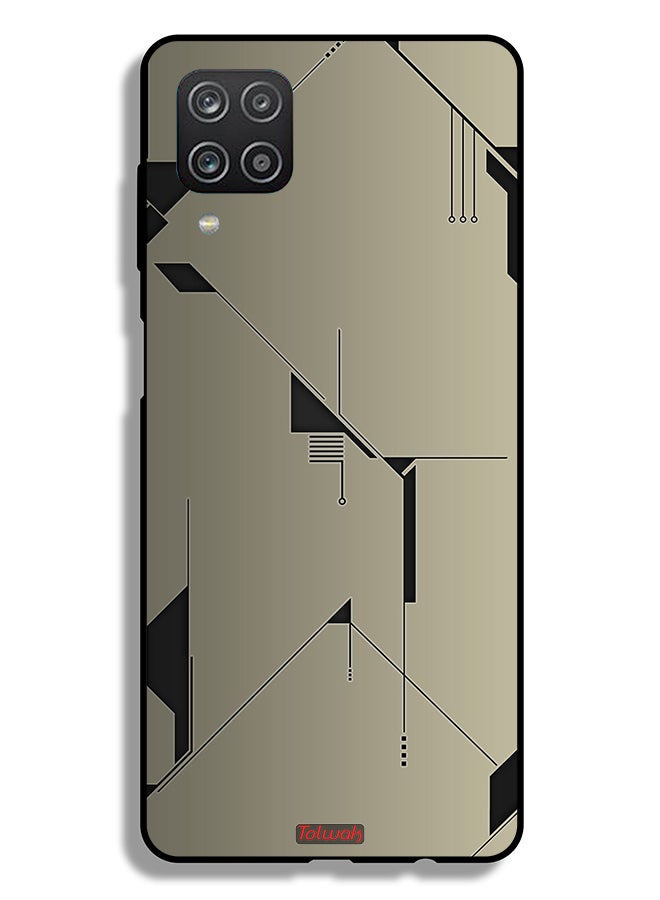 Tolwak Samsung Galaxy M12 Protective Case Cover Minimalism Abstract Digital Art - Image 1