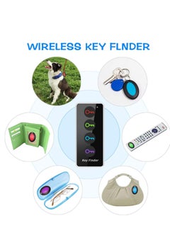 KASTWAVE مكتشف المفاتيح، Reyke 85dB+ RF، علامات تحديد موقع العنصر مع 40 مترًا. نطاق العمل، جهاز البحث عن المفاتيح اللاسلكي عن بعد للعثور على نظارات المحفظة ومفتاح الهاتف وجهاز تعقب الحيوانات الأليفة، وجهاز إرسال RF و4 أجهزة استقبال  - Image 5