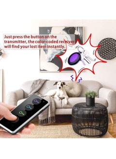 KASTWAVE مكتشف المفاتيح، Reyke 85dB+ RF، علامات تحديد موقع العنصر مع 40 مترًا. نطاق العمل، جهاز البحث عن المفاتيح اللاسلكي عن بعد للعثور على نظارات المحفظة ومفتاح الهاتف وجهاز تعقب الحيوانات الأليفة، وجهاز إرسال RF و4 أجهزة استقبال  - Image 2