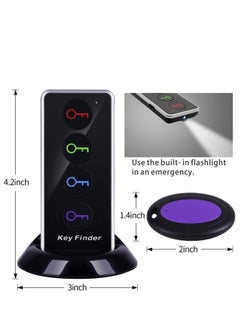 KASTWAVE مكتشف المفاتيح، Reyke 85dB+ RF، علامات تحديد موقع العنصر مع 40 مترًا. نطاق العمل، جهاز البحث عن المفاتيح اللاسلكي عن بعد للعثور على نظارات المحفظة ومفتاح الهاتف وجهاز تعقب الحيوانات الأليفة، وجهاز إرسال RF و4 أجهزة استقبال  - Image 4