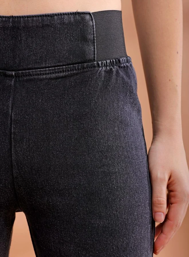 مرفوعة Women Super Skinny Solid High-Rise Denim Jeggings