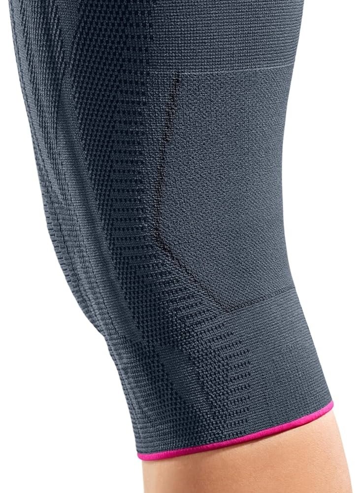 ميدي دعامة ركبة جينوميدي مع حلقة سيليكون على الرضفة – دعامة ركبة لعدم استقرار الركبة الطفيف، التهاب المفاصل، ومتلازمة ألم الرضفة الفخذية، كم ضاغط للركبة للرجال والنساء - Image 1