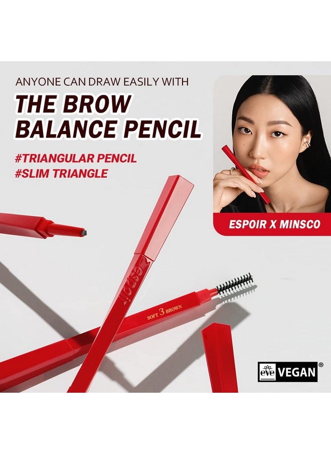Espoir - The Brow Balance Pencil 1 Classic Brown ; Eye Brow Pencil That'S Natural And Easy To Draw Without Clumping ; A Detailed And Rich Eyebrow Texture ; Korean Makeup - Image 1